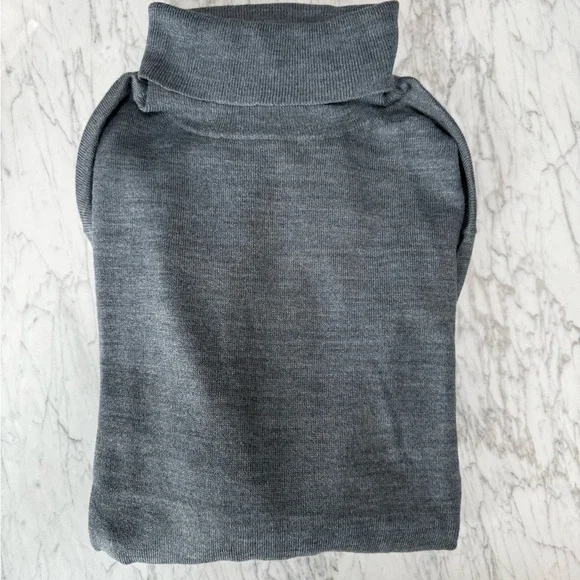 J.Crew men's dark gray turtleneck roll neck sweater, Merino wool, size XL - Picture 8 of 10